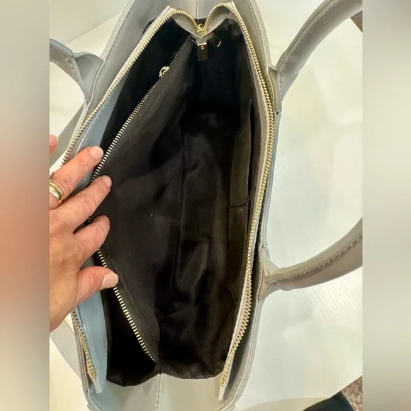 Stella Bianca Blue Gray Genuine leather woven bag | Satchel style | Crossbody - Picture 11 of 16